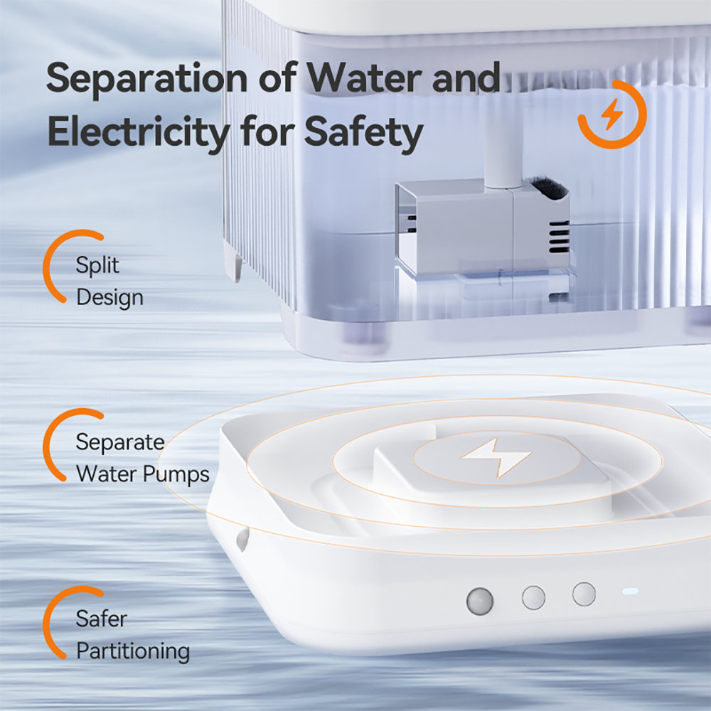 Pawbilt Wireless Rechargeable Smart Pet Water Fountain Main Image