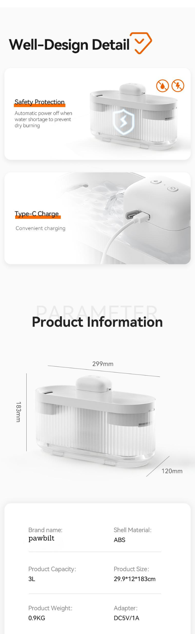 Pawbilt Wireless Smart Dual-Outlet Pet Water Fountain Image