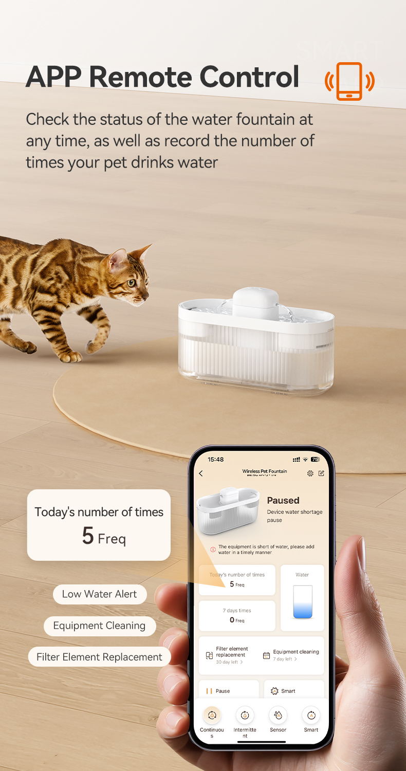 Pawbilt Wireless Smart Dual-Outlet Pet Water Fountain Image