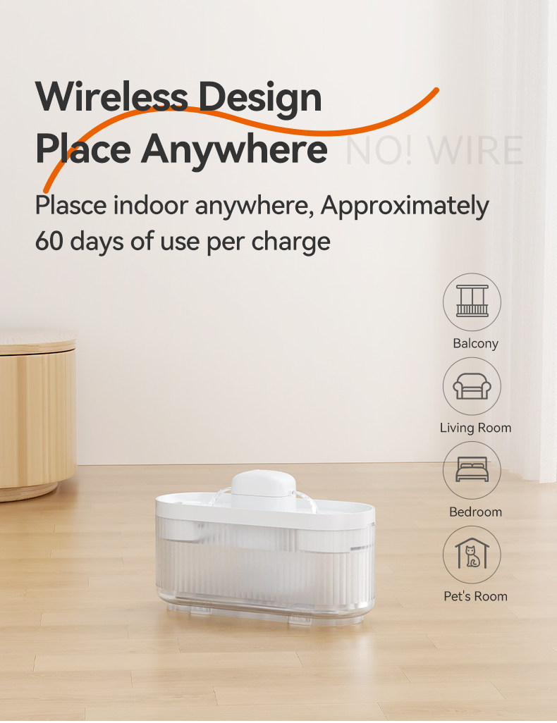 Pawbilt Wireless Smart Dual-Outlet Pet Water Fountain Image