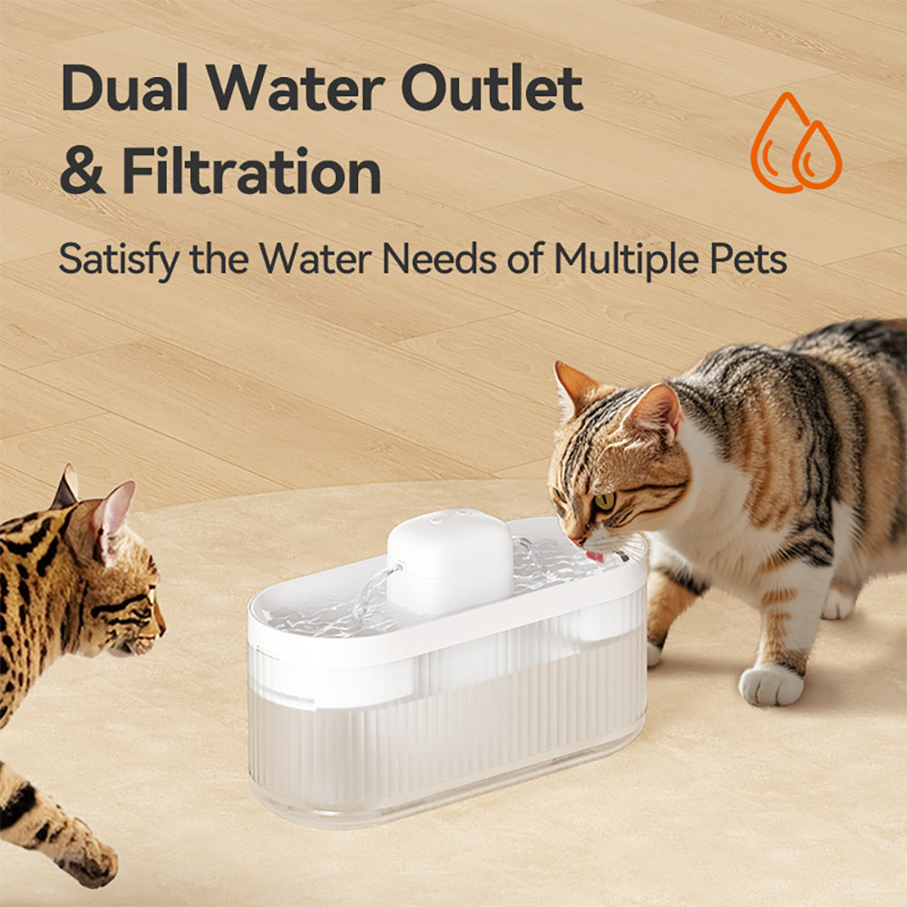 Pawbilt Wireless Smart Dual-Outlet Pet Water Fountain Image