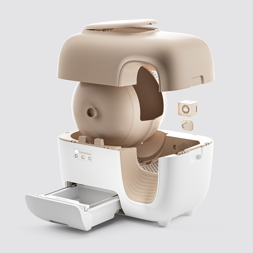 An application scenario or product detail of pet snowy cat litter box - Image 6