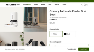 Petlibro - Granary Automatic Feeder Dual Bowl