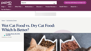 PetMD - Wet and Dry Cat Food Insights