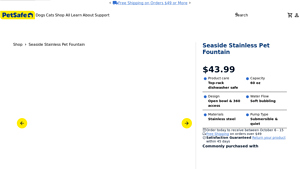 PetSafe® - Seaside Stainless Pet Fountain