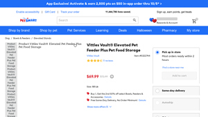 PetSmart - Vittles Vault® Elevated Pet Feeder Plus Pet Food Storage
