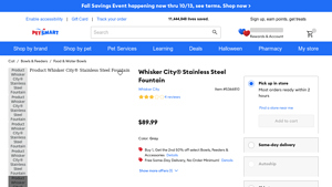 Whisker City - Stainless Steel Fountain