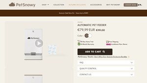 PetSnowy - SNOW+ Automatic Pet Feeder