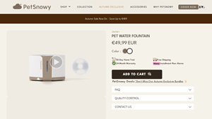 SNOW+ - Ultra Quiet Pet Water Fountain