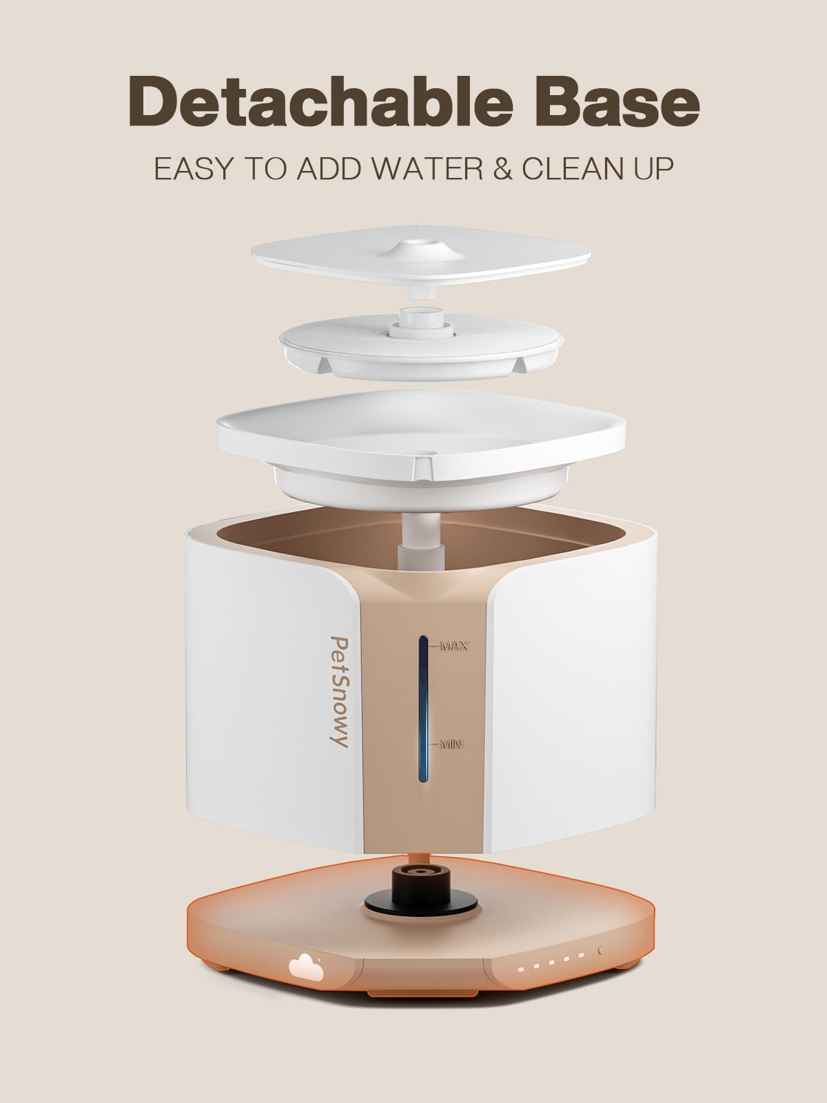 An application scenario or product detail of petsnowy water fountain - Image 2