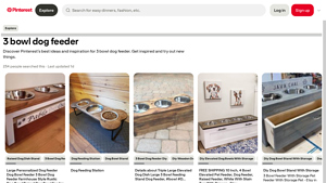 Pinterest - Large Personalized 3 Bowl Dog Feeder