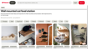 Pinterest - Wall Mounted Cat Food Station