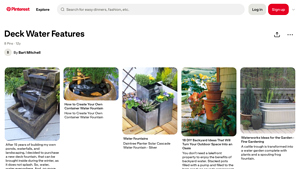 Pinterest - Indoor/Outdoor Deck Fountain