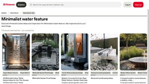 Pinterest - Minimalist Water Feature Ideas
