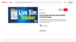 Pinterest - Live Sim Tracker