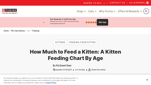 Purina - Kitten Feeding Chart