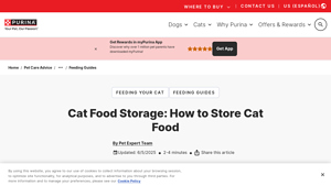 Purina - Cat Food Freshness Guidelines