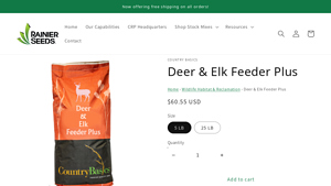 Rainier Seeds - Deer & Elk Feeder Plus