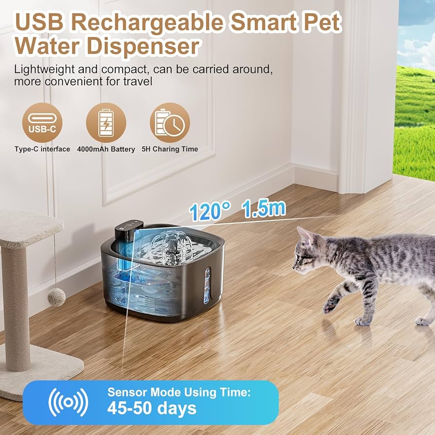 An application scenario or product detail of rechargeable pet water fountain - Image 20