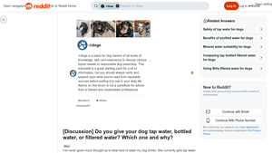 Filtered Water - Tear Stain Solution for Dogs