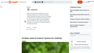 Reddit - Cordless Water Fountains for Bioactive Tanks