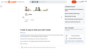 Feed My Pet - Meal Tracking App