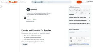 Reddit - Essential Cat Products