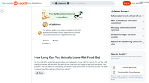 Reddit - Wet Cat Food Guidelines