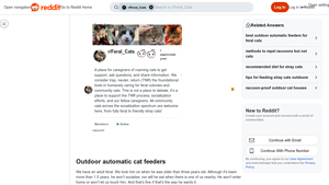 Reliable Outdoor Cat Feeder - Automatic Control and Animal Protection