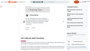 Reddit - Pet Water Fountain Cleaning Challenges