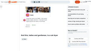Reddit - Cat Dryer