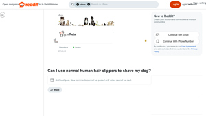 Reddit - Human vs. Dog Clippers