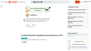 Reddit - Daily Feeding Routine