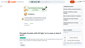 Pet Water Fountain - UV Light Effectiveness Concerns