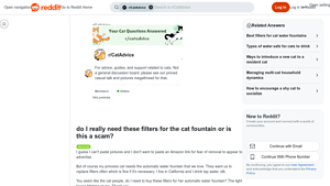 Reddit - Cat Fountain Filters Debate