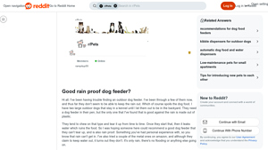 Rain-Proof Outdoor Dog Feeder - Durable & Chew-Resistant Solutions