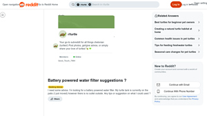 Battery Powered Water Filter Solutions for Turtle Tanks