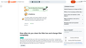 Reddit - Litter Box Maintenance Tips