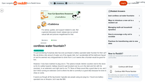 Reddit - Battery Operated Cat Water Fountain