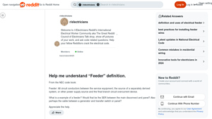 Reddit - Feeder Conductors