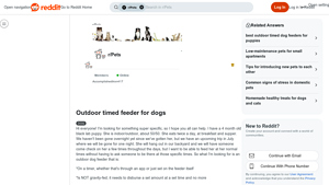Reddit - Outdoor Dog Feeder
