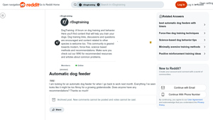 Reddit - Automatic Dog Feeder Recommendations
