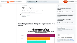 Reddit - Hummingbird Feeder Maintenance