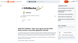 Reddit - Cat Toilet Training Tutorial