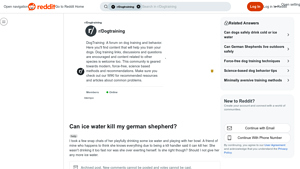 Reddit - Ice Water Dangers for Dogs