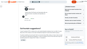 Catit - Flower Fountain & Pixi Fountain; Petsafe - Drinkwell