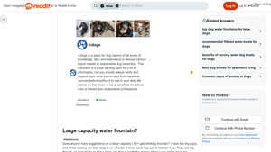 Reddit - Large Capacity Dog Drinking Fountain