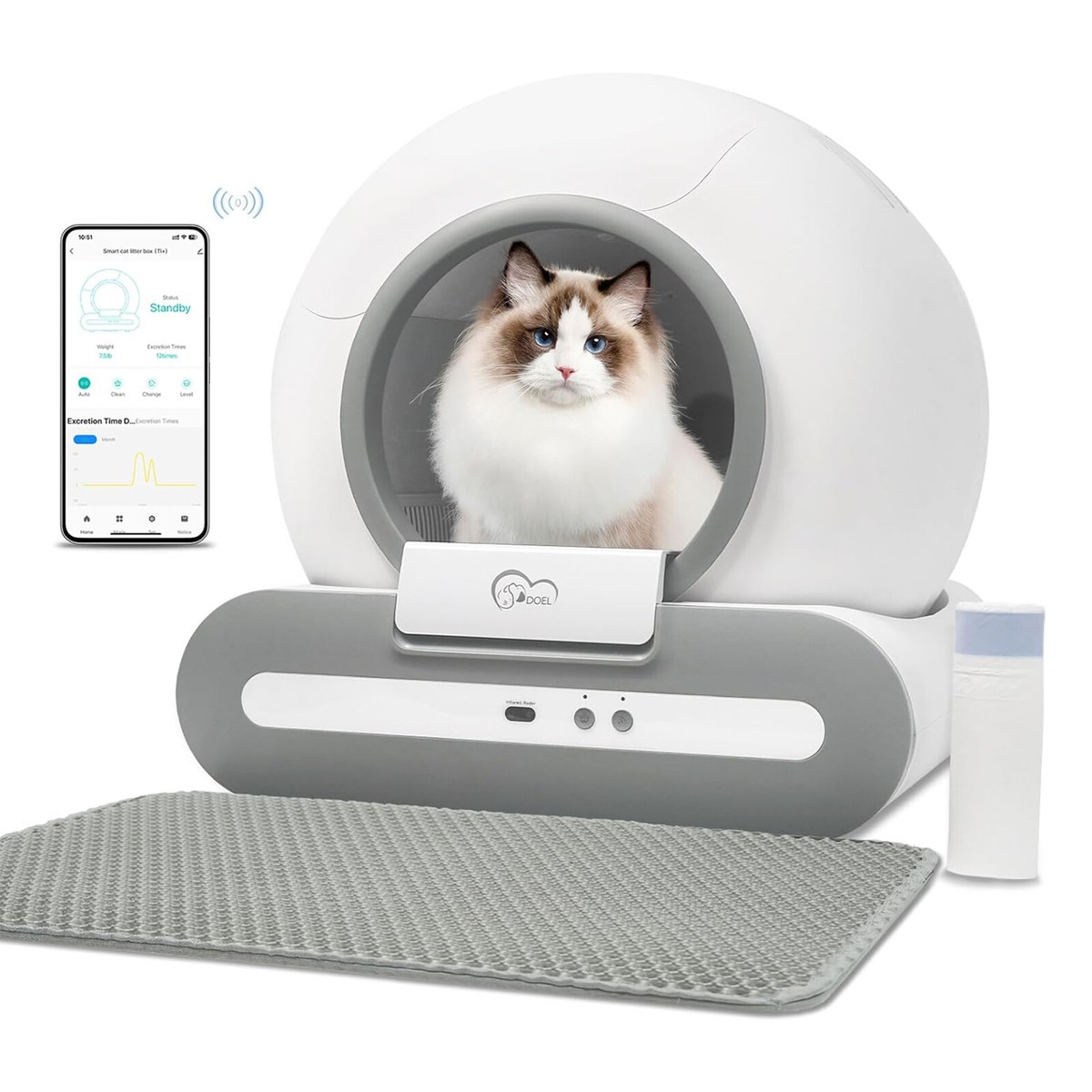 An application scenario or product detail of self cleaning cat litter boxes - Image 3