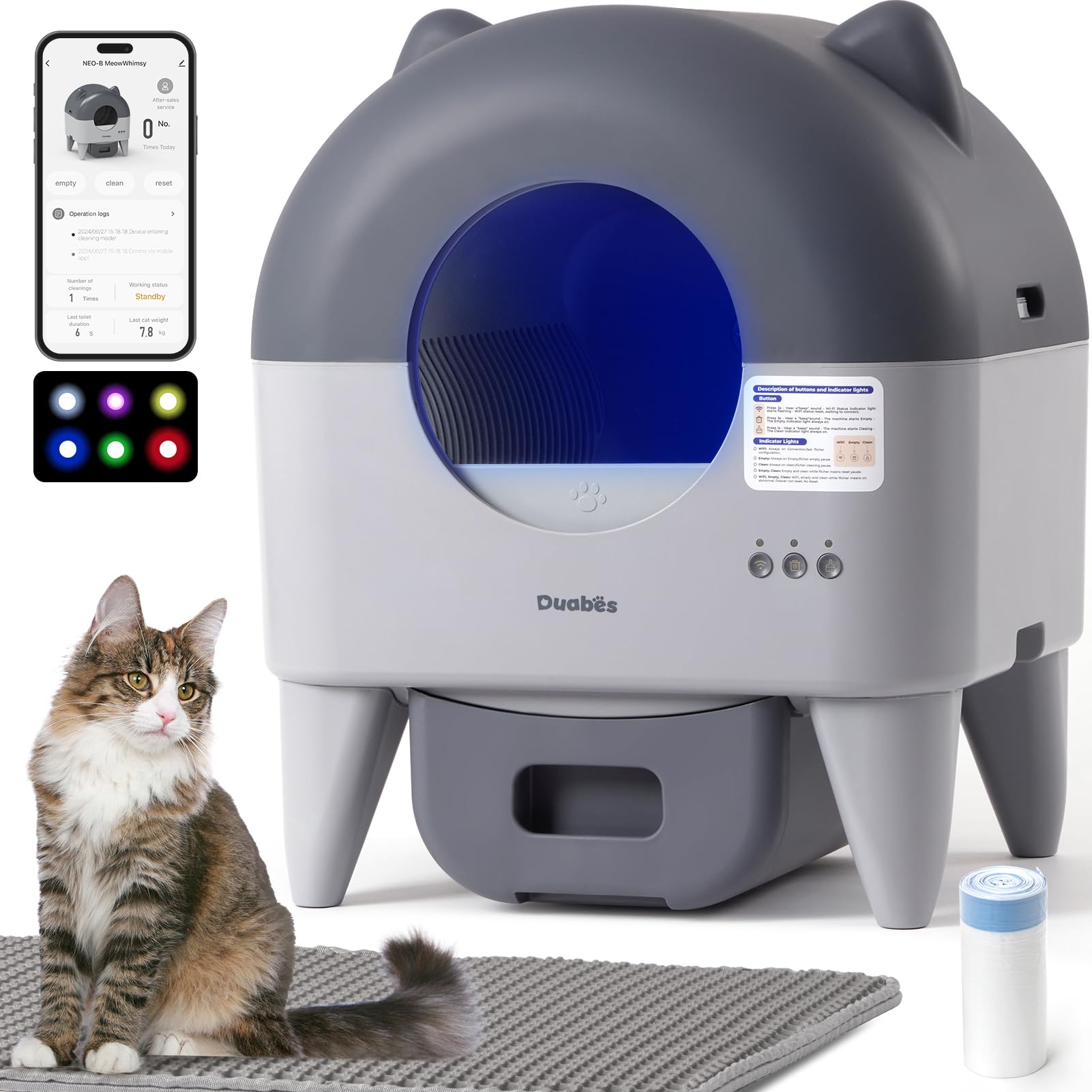 An application scenario or product detail of self washing cat litter box - Image 2