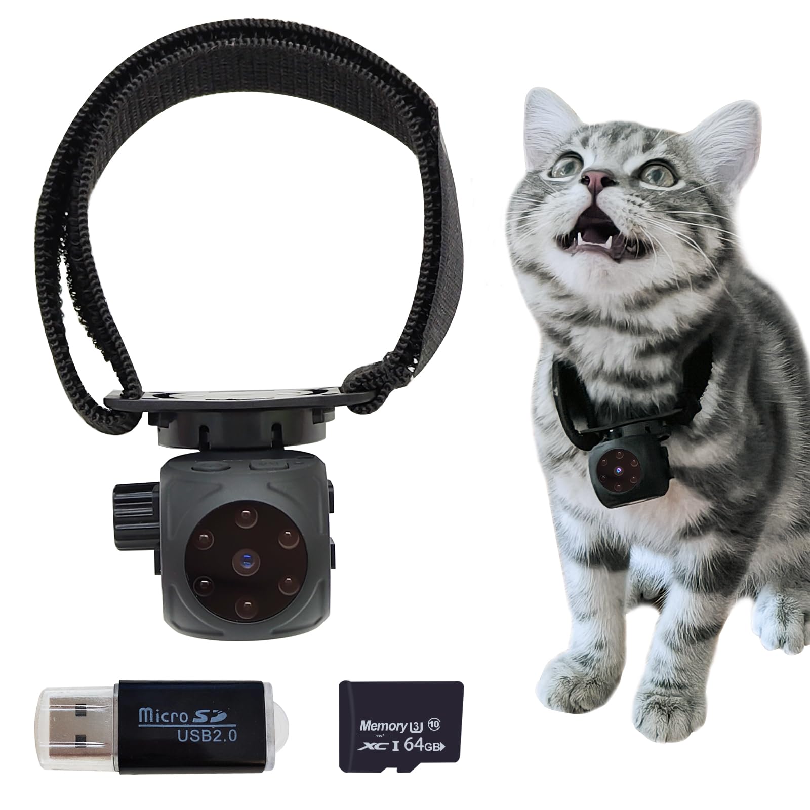 An application scenario or product detail of small cat camera collar - Image 1